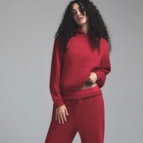 SKIMS NWT Cotton Fleece Classic Hoodie Size 2X/ color Brick - Picture 2 of 4